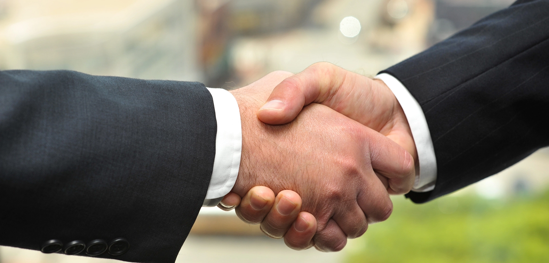 Two people shaking hands