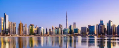 Bracewell Dubai office page banner image, which shows the skyline of Dubai.