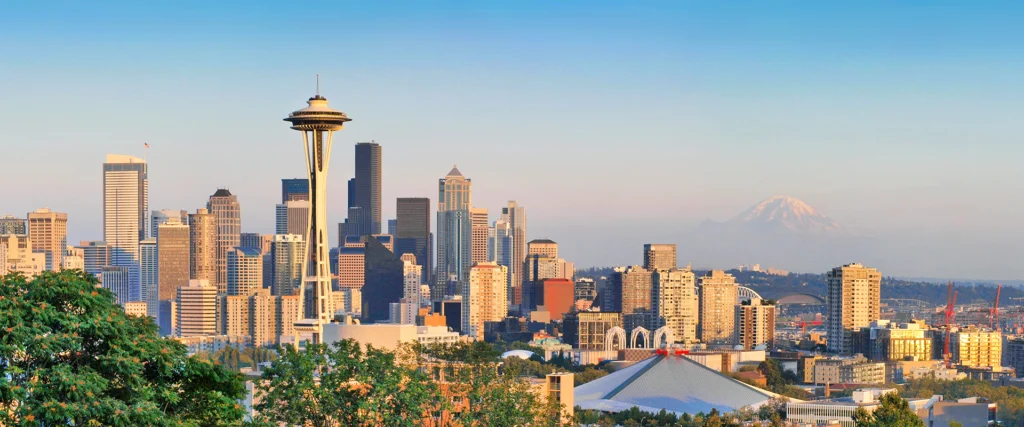 Bracewell Seattle office page banner image, which shows the skyline of Seattle.