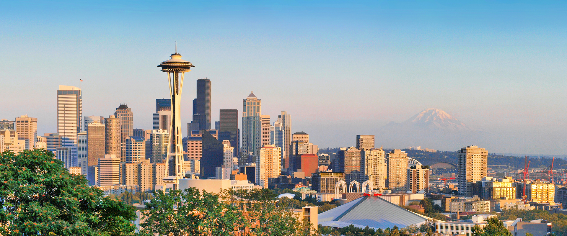 Bracewell Seattle office page banner image, which shows the skyline of Seattle.