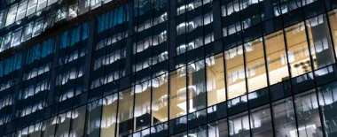 Bracewell Employee Benefits practice banner image, which shows the outside of an office building.