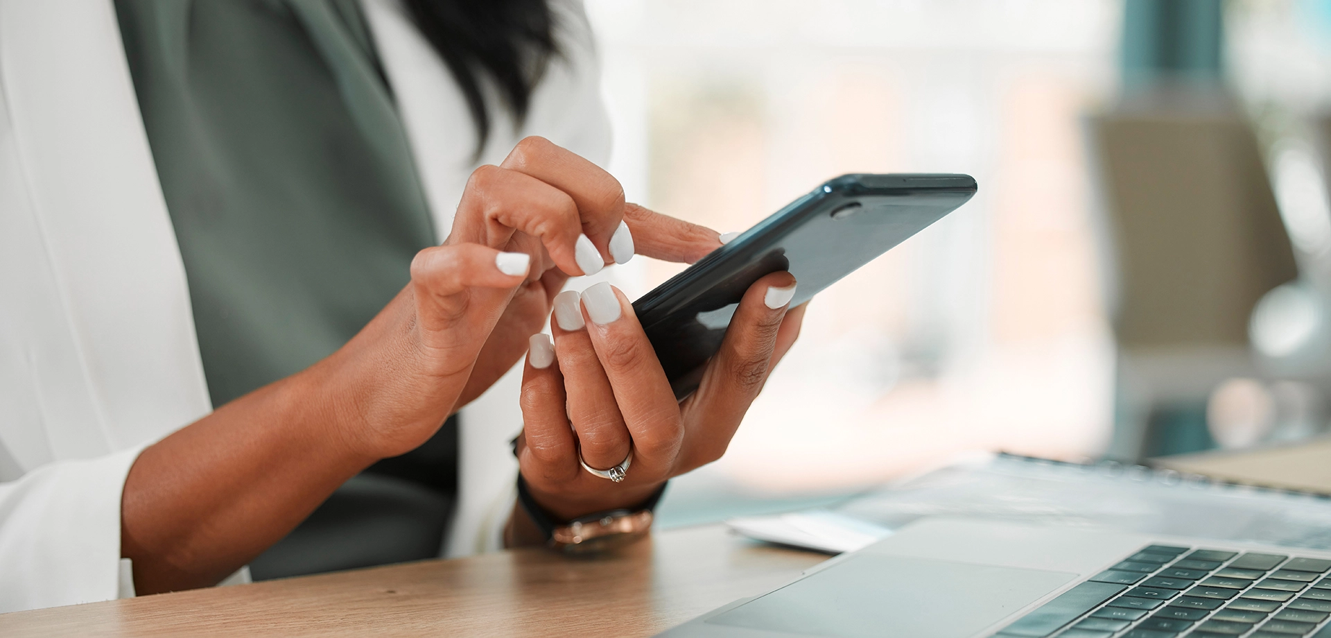 a person checking his phone